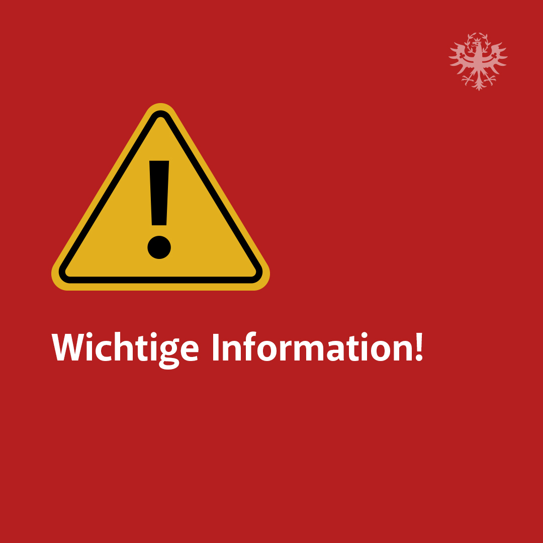 Wichtige Information Warnung